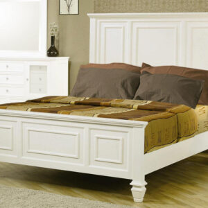 tempat tidur set minimalis duco putih