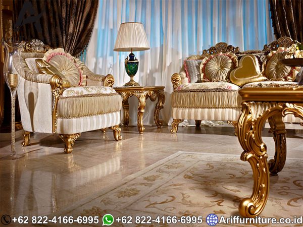 Sofa Tamu Mewah Gold Luxurious