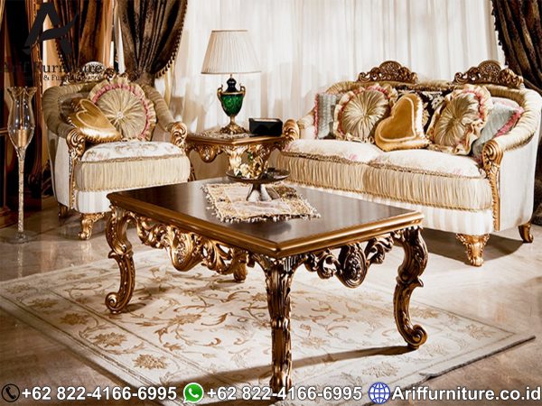 Sofa Tamu Mewah Gold Luxurious